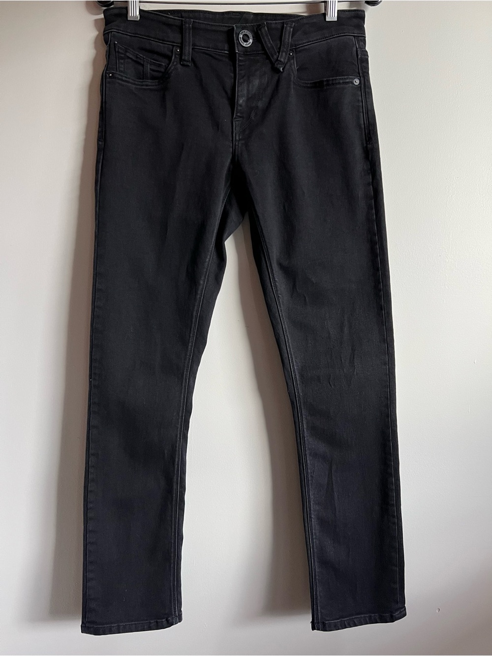 Volcom 2x4 Skinny Jeans Black Denim Size 30 Skate Streetwear